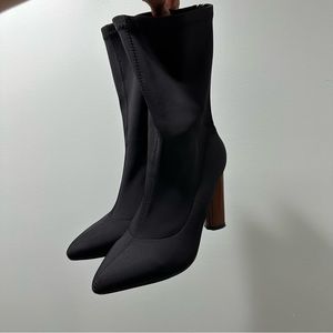 EGO Zina Black High Ankle Boot - Size 8